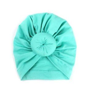 NWT blue knotted turban hat for babies toddlers